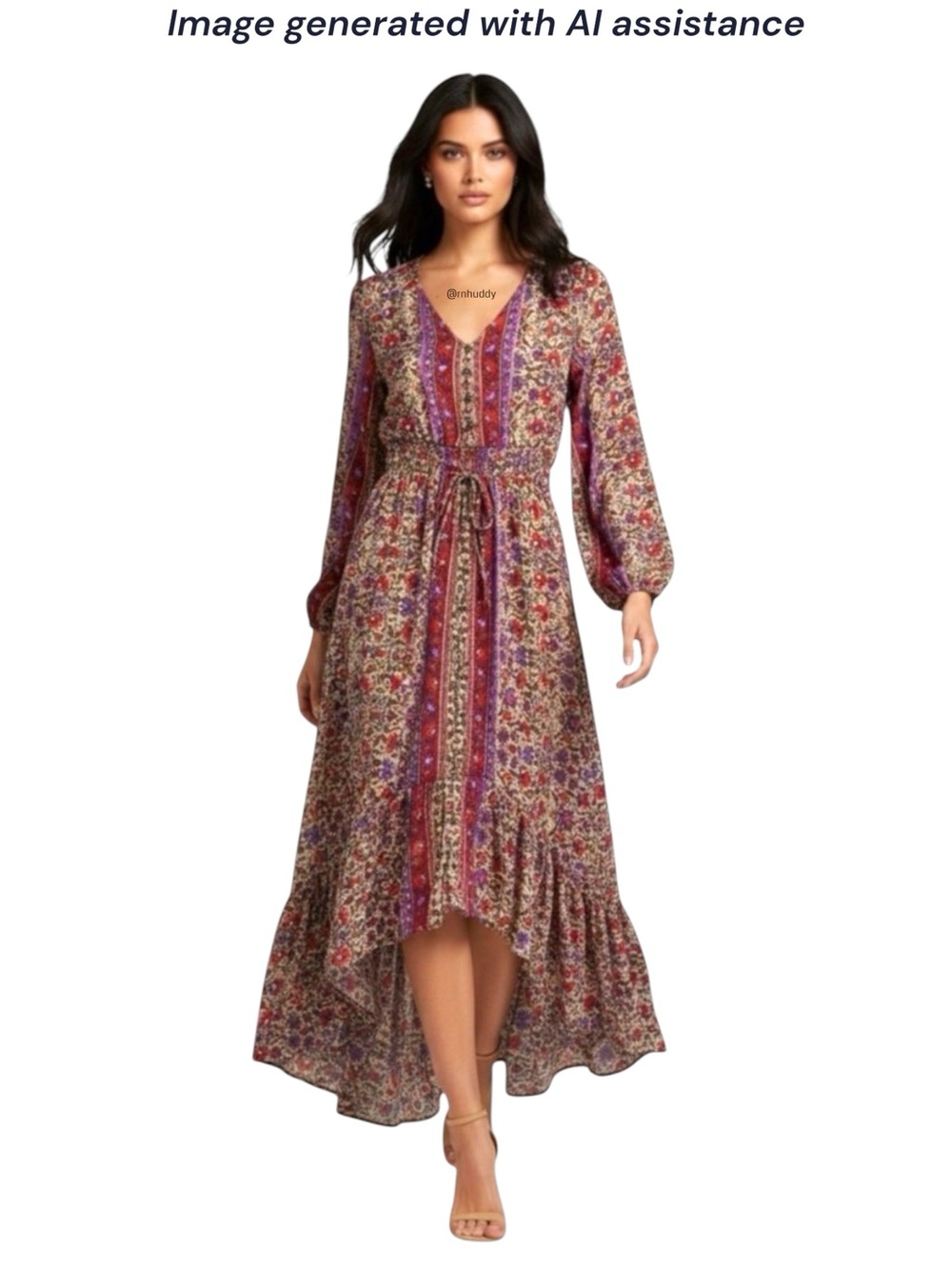 Revolve Boemo S floral high low Maxi Dress